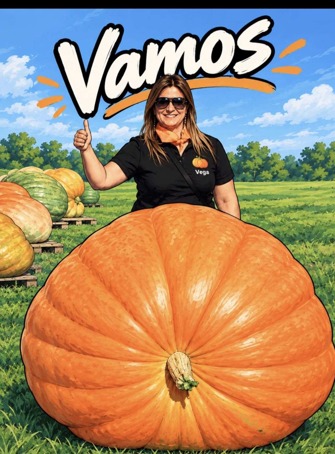 Gran calabaza en exposición